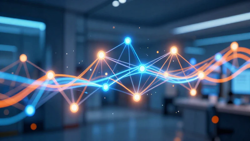 Variables Independientes: 25 Ejemplos Clave Explicados 22 Gráfico abstracto dinámico con datos y nodos vibrantes