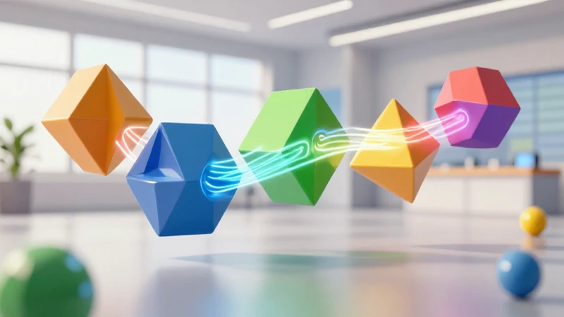 Visual educativo 3D geométrico dinámico y vibrante