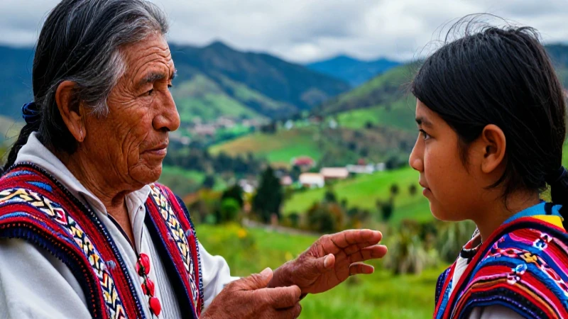 Variedad de lenguaje: Explorando la diversidad lingüística 3 Abuelo y joven comparten su cultura