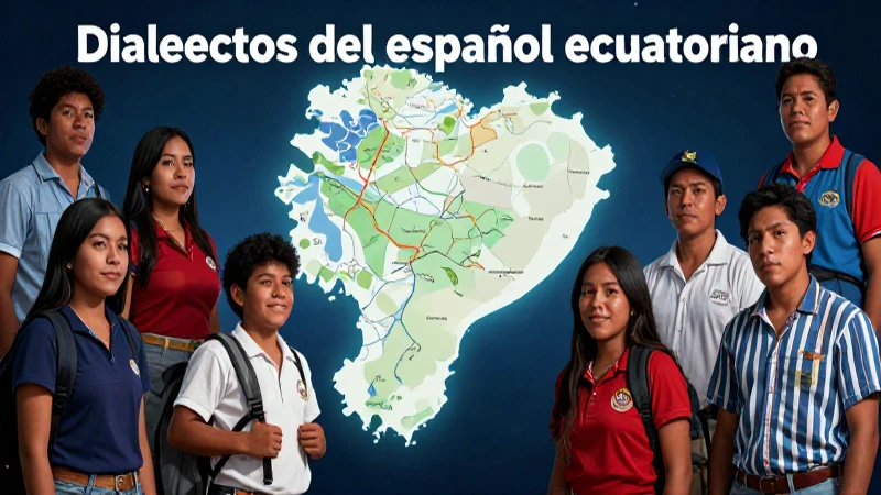 Ilustración de dialectos ecuatorianos de jóvenes