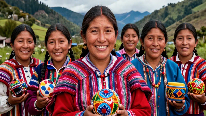 Retrato vibrante de cultura andina ecuatoriana