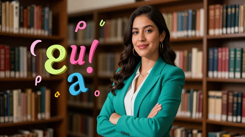 Joven maestra mexicana con estilo profesional y vibrante