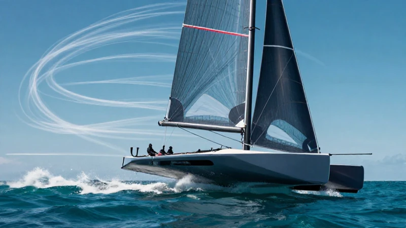 El diseño aerodinámico optimiza el rendimiento del velero