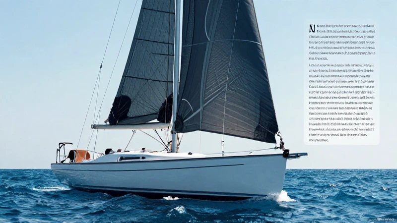 Velero moderno con detalles intrincados en el mar azul