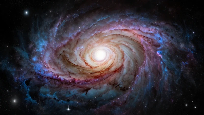 Galaxia espiral vibrante e hiperrealista y detallada