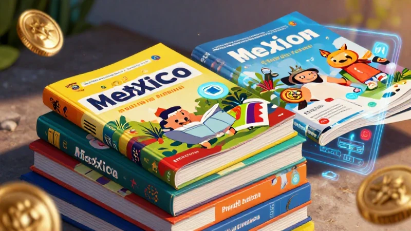 Ahorra dinero y espacio vendiendo tus libros de texto usados online 4 Libros mexicanos premium, estética digital vibrante y detallada