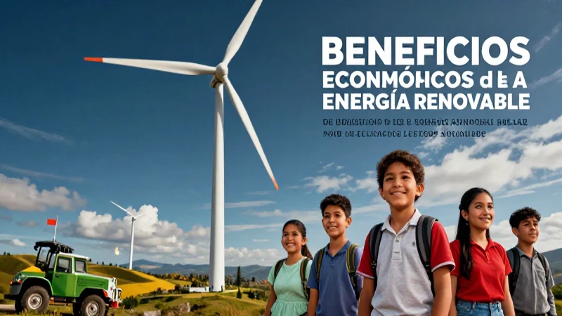 Beneficios de la energía renovable para un futuro sostenible 4 Turbina moderna en paisaje mexicano para educación