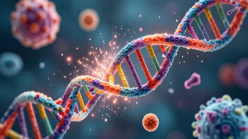 Asegura diversidad y evolución con la reproducción sexual 4 Ilustración de ADN y microvida científica y dinámica
