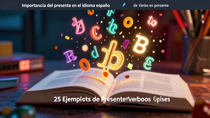 Diseño profesional sobre el presente verbal