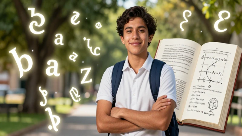 Verbo Oraciones: 100 Ejemplos para Usar Verbos Correctamente 10 Ilustración educativa vibrante de estudiante mexicano