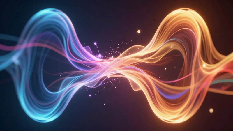 Ilustración abstracta vibrante y dinámica