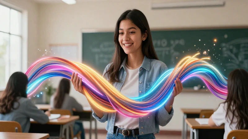 Joven estudiante mexicano con concepto educativo vibrante