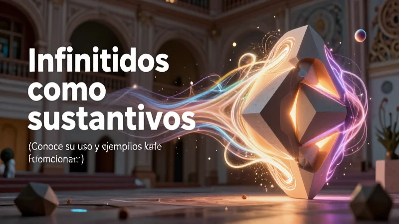 Ilustración educativa de infinitivos como sustantivos
