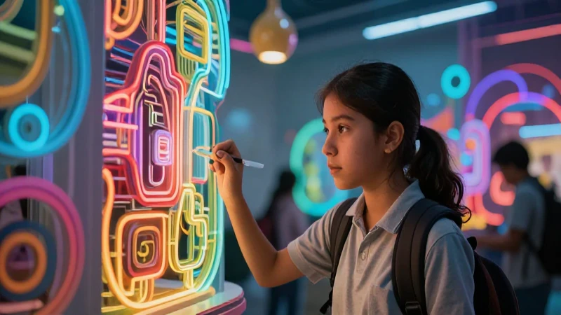 Estudiante mexicano en ambiente educativo moderno