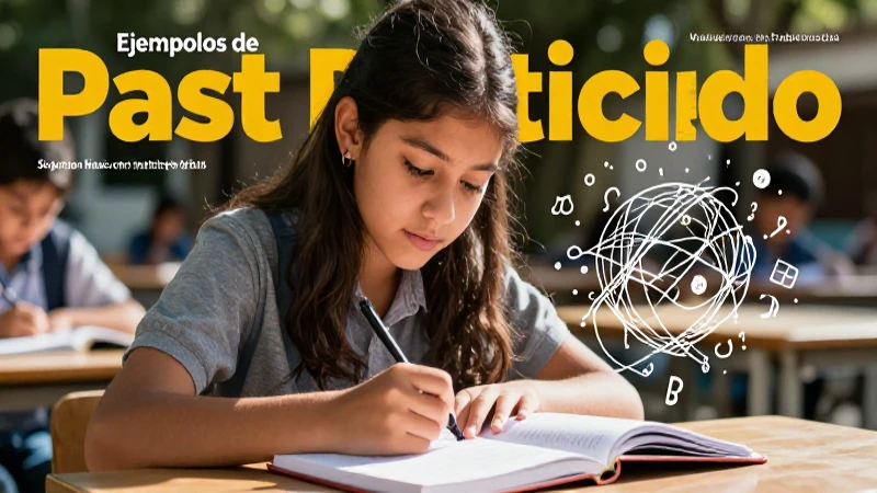 Ilustración de ejemplos de participios pasados
