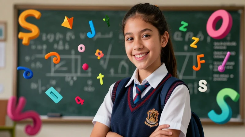Estudiante mexicano confiado, ilustración educativa moderna y vibrante