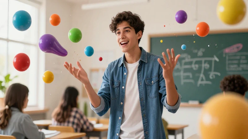 Estudiante mexicano aprende gramática con estilo moderno