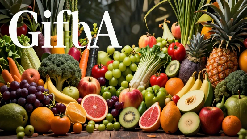Fotografía vibrante de frutas y verduras premium