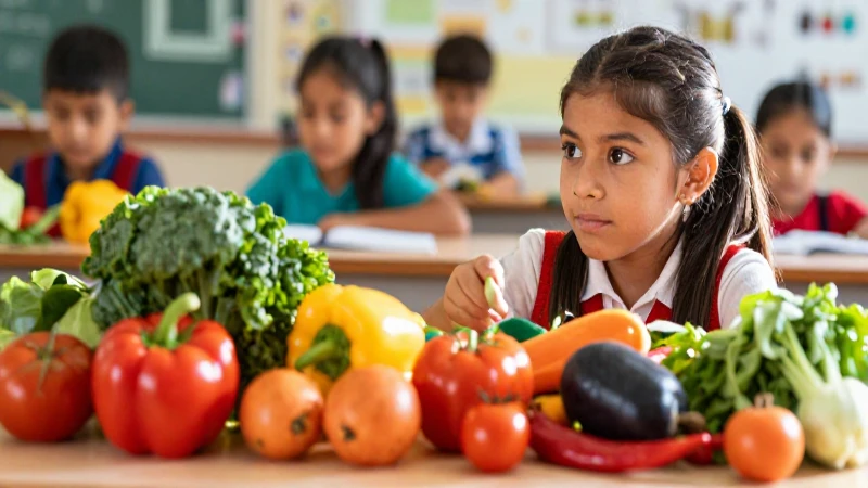 Verduras: Qué son, propiedades y diferencia con hortalizas 9 Estudiante curioso con vegetales vibrantes