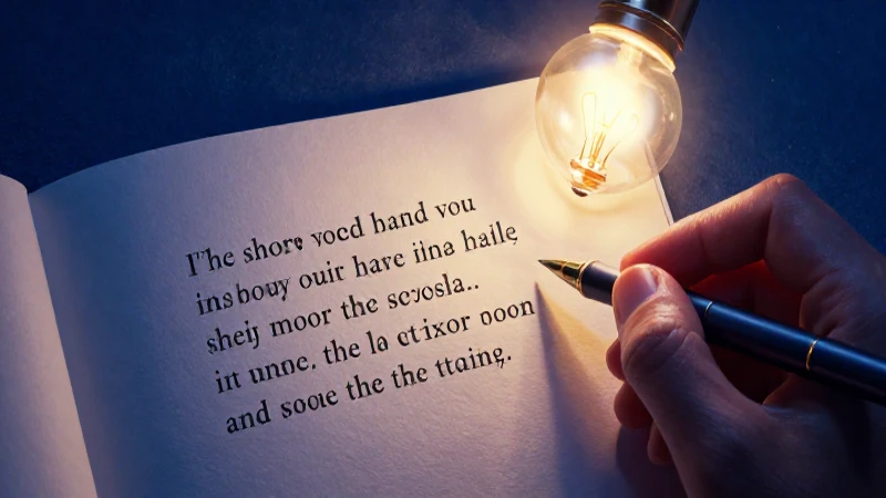 Versos cortos: 20 ejemplos inspiradores para tu poesía 5 Ilustración detallada de escritura inspiradora con luz