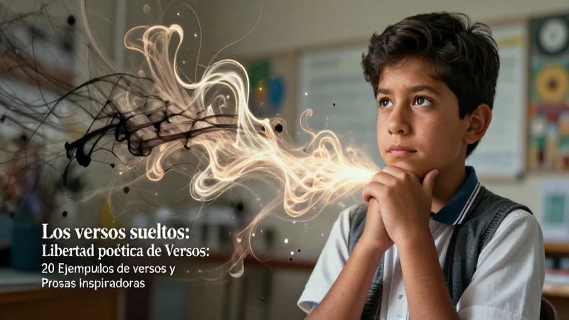 Estudiante reflexivo rodeado de luz poética dinámica