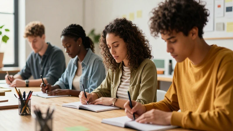 Vespertina: Usos y Definición de los Turnos Vespertinos 4 Fotografía realista de estudiante enfocado en un taller moderno