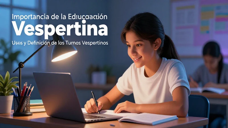 Vespertina: Usos y Definición de los Turnos Vespertinos 3 Estudio vespertino: la importancia de la educación