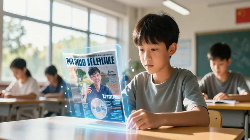Estudiante aprende con holograma y luz