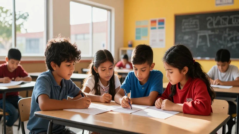 ¡Conoce la revolución educativa de la Nueva Escuela Mexicana! 3 Clase mexicana vibrante con estudiantes colaborando
