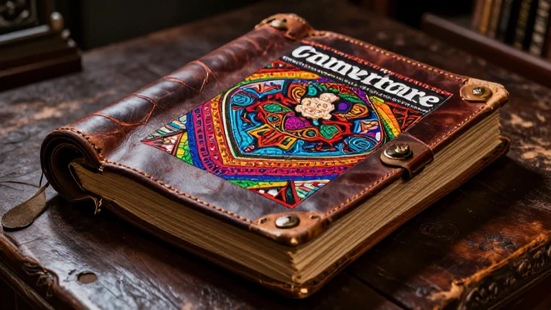 Manuscrito de cuero antiguo con iluminación dramática y colores mexicanos vibrantes