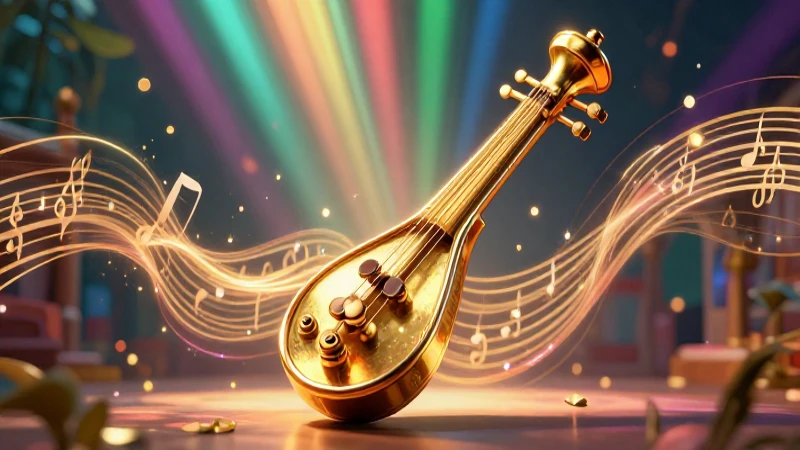 Villancico: definición, estructura y concepto explicado 8 Instrumental dorado majestuoso con estética mexicana