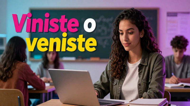 Viniste o veniste: ¿cuál es correcto?