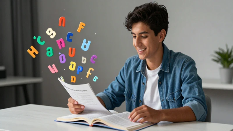 Estudiante mexicano estudia español con foco y energía