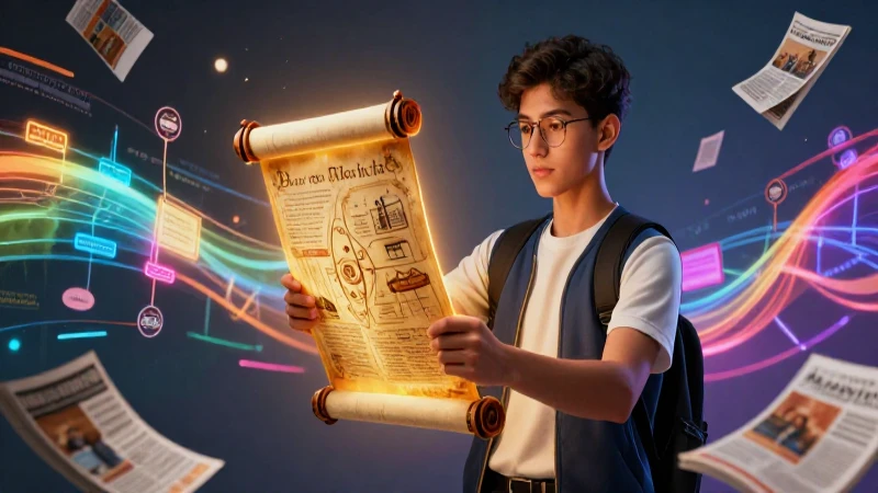 Qué son las virtudes, sus tipos, valores y defectos 3 Estudiante mexicano joven con pergamino dorado