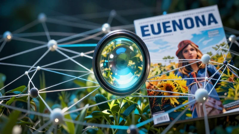 Lente futurista sobre red educativa vibrante