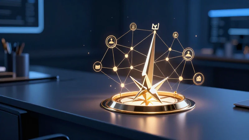 Brillo geométrico y datos corporativos en estilo profesional