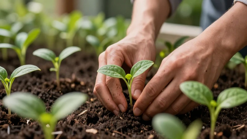 Viveros: Qué es, elementos, definición y concepto esencial 5 Plantas nuevas crecen con manos cuidadosas