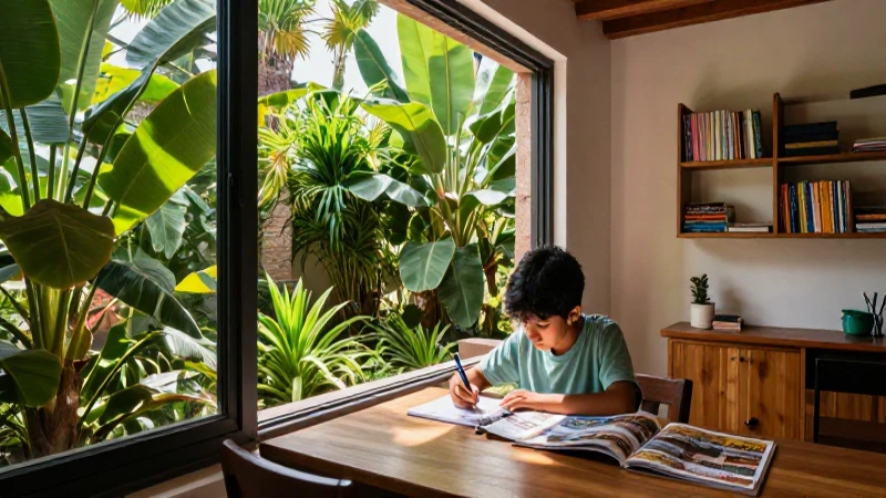 Vivienda: Definición y Concepto Esencial para Todos 7 Estudiante aprende en un hogar moderno mexicano
