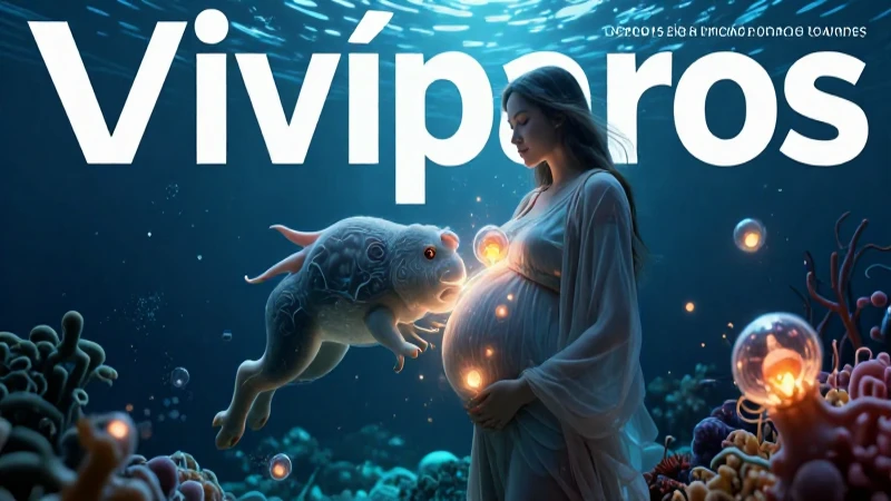 Conoce el significado de los vivíparos: Todo lo que necesitas saber 4 Mamífero gestante en ambiente marino dramático