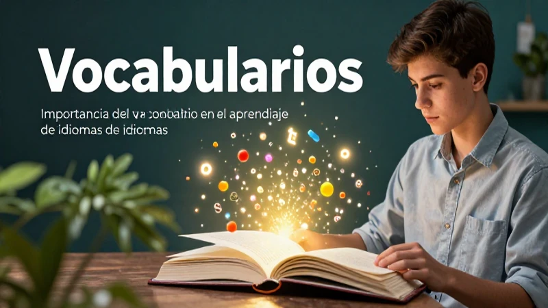 Ilustración moderna de aprendizaje de vocabulario