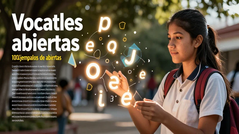 Vocales abiertas: 100 Ejemplos de abiertas y cerradas 7 Reglas de acentuación con ejemplos visuales dinámicos