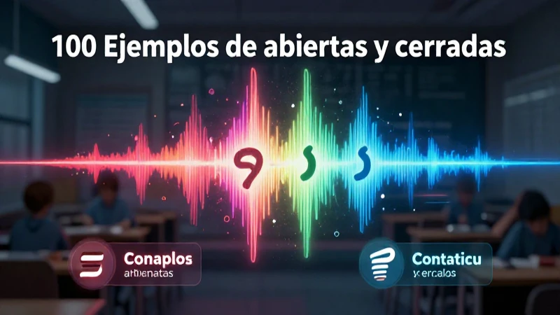 Vocales abiertas: 100 Ejemplos de abiertas y cerradas 5 Vocales abiertas y cerradas: 100 ejemplos
