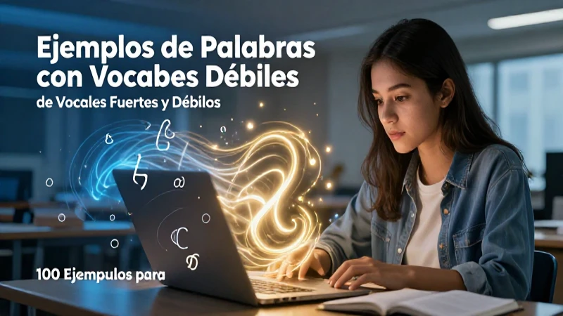 Vocales Fuertes y Débiles: 100 Ejemplos para Aprender 7 Vocales débiles y fuertes: 100 ejemplos