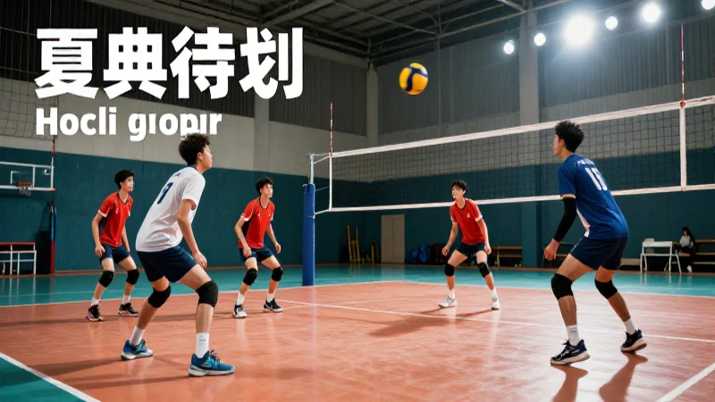 Jugadores de voleibol en formación táctica profesional