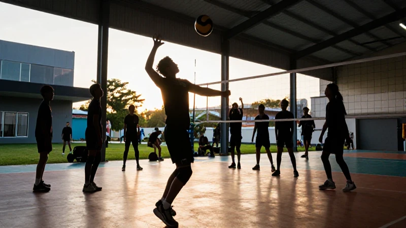 Voleibol vibrante con estética moderna mexicana