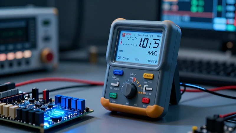 Voltímetro: definición, tipos y utilidad en mediciones 9 Voltmeter digital mide voltaje en circuito azul vibrante