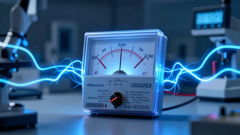 Voltímetro: definición, tipos y utilidad en mediciones 3 Voltimetro digital azul vibrante en laboratorio