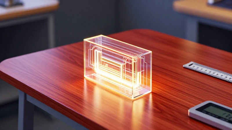 Calcula el volumen de un rectángulo fácilmente con estos consejos 3 Geometría tridimensional brillante sobre mesa moderna