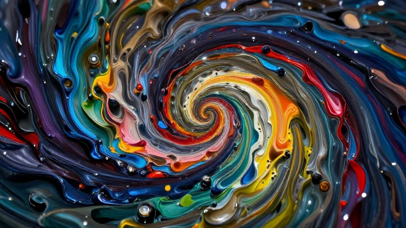 Vórtice abstracto de energía y color vibrante