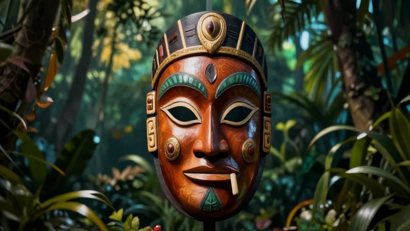 Qué es el vudú y cuáles son sus características esenciales 3 Máscara Vodou ceremonial realista y vibrante
